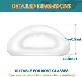 img 3 attached to 👓 12 Pairs Transparent Anti-Slip Eyeglass Nose Pads - Soft Silicone Adhesive Stick-On Nosepads for Glasses, Sunglasses (2mm)