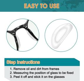 img 1 attached to 👓 12 Pairs Transparent Anti-Slip Eyeglass Nose Pads - Soft Silicone Adhesive Stick-On Nosepads for Glasses, Sunglasses (2mm)