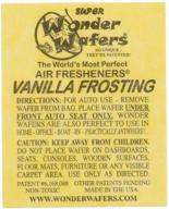 wonder wafers 25 ct individually wrapped vanilla frosting scented air fresheners logo
