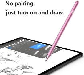 img 2 attached to 🖊️ Rechargeable Pink Stylus for iPad and iPhone - Fine Tip Drawing and Writing Stylus