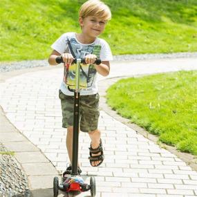 img 2 attached to 🛴 Hikole Kids Scooter, 3 Wheel Kick Scooter for Girls & Boys, Adjustable Height, Lean to Steer, Extra-Wide Deck, LED Light Up Wheels, Ages 4-12, Max Load 50KG