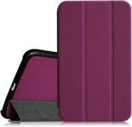 📱 fintie slim shell case for samsung galaxy tab 4 8.0 - ultra lightweight protective stand cover in purple: auto sleep/wake feature included logo