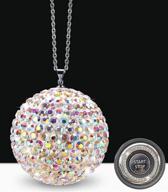 🔮 colorful crystal ball car accessories for women - interior bling rearview mirror charms logo