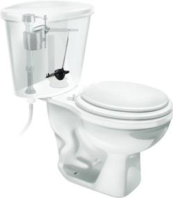 img 2 attached to 🚽 Flexible Frame Toilet Flapper - Fluidmaster 506, 2-Inch Universal, in Black