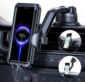 img 4 attached to Andobil Car Phone Holder [Clear View & Thick Case Friendly], Universal Cell Phone Mount for Dashboard, Vent, Windshield - Compatible with iPhone 13/12/12 Pro/11/Samsung, etc.