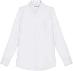img 4 attached to DDILKE Sleeve Casual Button Down Shirts Boys' Clothing
