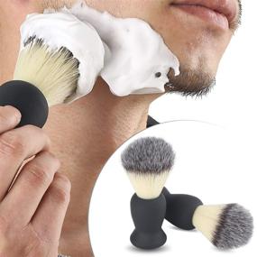 img 4 attached to 👨 Ultimate Male Grooming with Dr.Nail: 2 Pcs Men's Shaving Brush Set - Experience the Perfect Shave