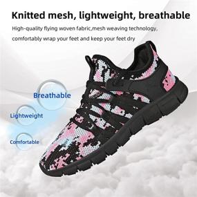 img 3 attached to AOE Lightweight Breathable Athletic Camouflage Women's Shoes