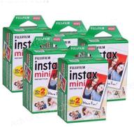 📸 fujifilm instax mini 100 film: ideal for fuji 7s 8 25 50s 90 300 cameras, share sp-1 white, pack of 5 logo