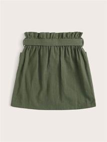 img 3 attached to SOLY HUX Button Pocket Belted Girls' Clothing in Skirts & Skorts