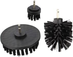 img 3 attached to 🧼 ABN 3pc Set Nylon Scrubber Drill Attachment Brush with Hard Bristles for 1/4in Power Drill - Ideal for Tough Outdoor Cleaning Jobs