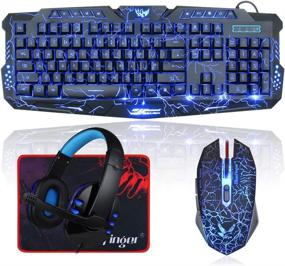 img 4 attached to 🎮 Enhance Your Gaming Experience with BlueFinger Backlit Keyboard, Mouse, and LED Headset Combo