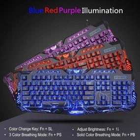 img 3 attached to 🎮 Enhance Your Gaming Experience with BlueFinger Backlit Keyboard, Mouse, and LED Headset Combo
