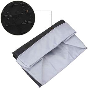 img 1 attached to 🔌 Quilted Fabric Dust Cover for 6-8 Quart Stand Mixer – Black, with Pockets