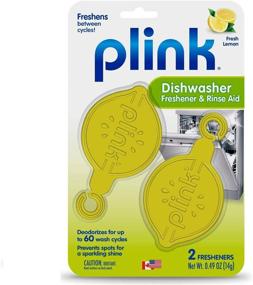 img 3 attached to Plink Dishwasher Freshener & Rinse Aid: Multi-Action Spot Prevention + Fresh Lemon Scent │Long-Lasting 60 Washes per Clip │6 Ct.