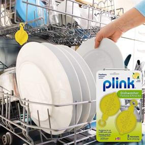 img 2 attached to Plink Dishwasher Freshener & Rinse Aid: Multi-Action Spot Prevention + Fresh Lemon Scent │Long-Lasting 60 Washes per Clip │6 Ct.