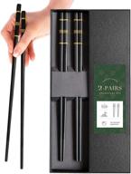 yunduojia reusable chopsticks: authentic japanese and chinese style, dishwasher safe logo