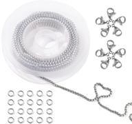 📿 tiparts box chains necklace kit with 10 lobster clasps and 20 jump rings for jewelry making logo