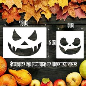 img 2 attached to 🎃 21 шт. Многоразовые большие шаблоны для Хэллоуина для самодельных поделок, тыкв и многого другого