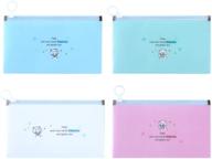 👜 convenient 4pack face cover storage bag: portable, metal zipper case, envelope letter size, foldable, organize & protect face covers, store with style! 8.7 x 5 inches (avatar) logo