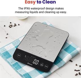 img 3 attached to 🍽️ Etekcity 22lb Digital Kitchen Food Scale, Waterproof & Rechargeable, Ounces & Grams, Ideal for Weight Loss & Cooking, 304 Stainless Steel