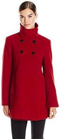 img 1 attached to 🧥 Levine Women's Double Breasted Wool Blend Charcoal Coat: Stylish and Warm Outerwear for Women