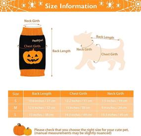 img 3 attached to Pedgot 2-Piece Soft Dog Halloween Sweater for Autumn/Winter - Fun Pet Apparel for Cat and Dog Halloween Celebrations