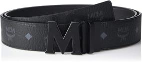 img 1 attached to MCM Claus Reversible Belt Black Men's Accessories for Belts