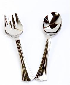 img 3 attached to 🍴 4-piece Reflections Serving Utensil Set: 2 Forks and 2 Spoons