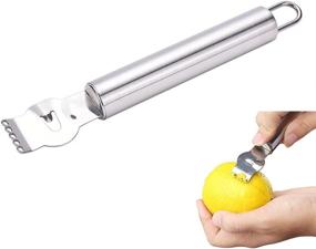 img 3 attached to Lxnoap Lemon Zester Grater: Premium Stainless Steel Peeler Tool with Channel Knife for Citrus Fruits