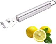 lxnoap lemon zester grater: premium stainless steel peeler tool with channel knife for citrus fruits logo