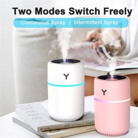 img 1 attached to 🌬️ White USB Mini Humidifier - Makolan LittleDiffuser, Portable 260ml Cool Mist Ultrasonic Desktop Air Humidifier with Colorful LED Night Light, Perfect for Bedroom, Car, Office