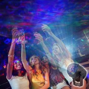 img 3 attached to 🌊 AVEKI Ocean Water Wave Disco Light: Sound Activated Party Projector with Remote Controller for Home Room Dance Birthday Parties DJ Bar Club Pub - 15 Modes