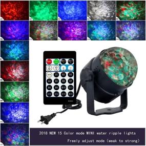 img 2 attached to 🌊 AVEKI Ocean Water Wave Disco Light: Sound Activated Party Projector with Remote Controller for Home Room Dance Birthday Parties DJ Bar Club Pub - 15 Modes