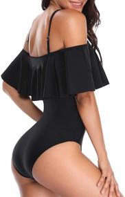 img 1 attached to Tempt Me Women's Off Shoulder Monokini Swimwear - Fashionable and Stylish Clothing