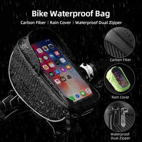 img 3 attached to 🚲 Waterproof Bike Phone Holder Bag - Secure Bicycle Phone Mount and Case for iPhone xs Plus 11 12 pro max Under 6.5" - MOKFIRE Handlebar Bag with TPU Touchscreen