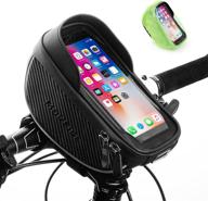 🚲 waterproof bike phone holder bag - secure bicycle phone mount and case for iphone xs plus 11 12 pro max under 6.5" - mokfire handlebar bag with tpu touchscreen logo