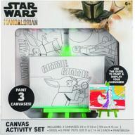 🎨 disney mandalorian canvas painting kit: unleash your creativity with this engaging activity logo