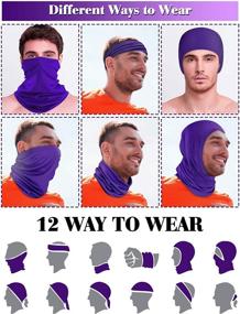 img 2 attached to 🧣 8-Pack Summer Face Coverings Gaiters for Outdoor Cycling and Fishing - SATINIOR Neck Gaiter Headwear