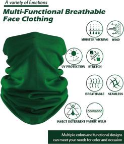 img 3 attached to 🧣 8-Pack Summer Face Coverings Gaiters for Outdoor Cycling and Fishing - SATINIOR Neck Gaiter Headwear