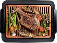 🔥 gotham steel smokeless indoor grill - nonstick ceramic electric bbq, dishwasher safe surface, temperature control, metal utensil safe - barbeque indoors with virtually no smoke - as seen on tv logo