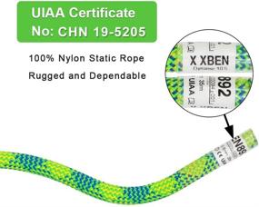 img 2 attached to X XBEN 10.5mm UIAA Dynamic Climbing Rope 20M(65FT) 35M(115FT) 45M(150FT) 60M(200FT) 75M(246FT) - Safety Nylon Kernmantle Rope for Rock, Tree, and Ice Climbing, Rappelling, and Rescue