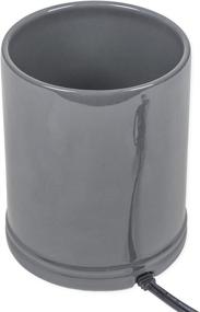 img 1 attached to 🕯️ Stylish Grey Stoneware Electric Jar Candle Warmer by Elanze Designs - Uniquely Bless Your Home with Love