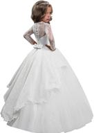 👗 optimize vintage communion dresses with sleeves for pageant girls' clothing logo