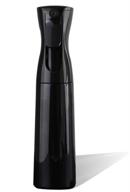 💦 300ml (10oz) refillable continuous pressurized black hair spray water bottle with 360 fine mist sprayers - ideal for skin care, hairstyling, plants' care, and cleaning - empty plastic mister logo