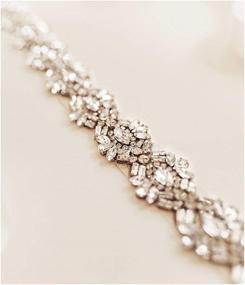 img 1 attached to SWEETV Rhinestone Wedding Crystal Bridesmaid Women's Accessories