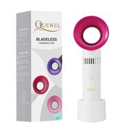 quewel eyelash extension fan for bladeless lash fan handheld mini fan dryer air conditioning blower - white - lash extension supplies for drying lash glue logo