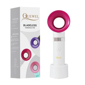 img 4 attached to QUEWEL Eyelash Extension Fan for Bladeless Lash Fan Handheld Mini Fan Dryer Air Conditioning Blower - White - Lash Extension Supplies for Drying Lash Glue