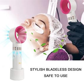 img 1 attached to QUEWEL Eyelash Extension Fan for Bladeless Lash Fan Handheld Mini Fan Dryer Air Conditioning Blower - White - Lash Extension Supplies for Drying Lash Glue