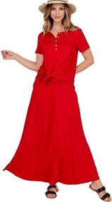 img 2 attached to 👗 DORDOR Shirring Pockets Women's Clothing - Shop Women's Fashion